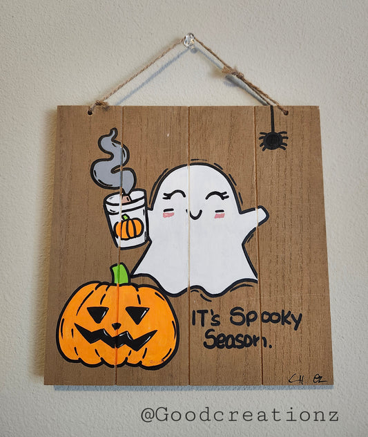 Pumpkin Spice Ghost Painting Wall Decor