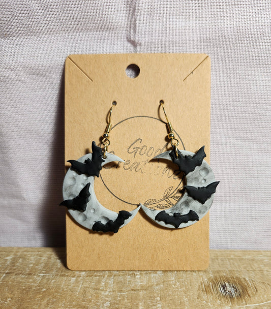 Bat Moon Earrings