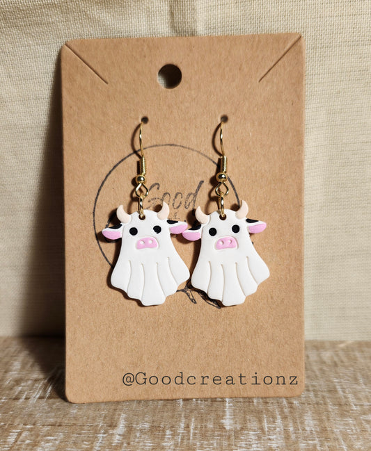 Cow Ghost Earrings