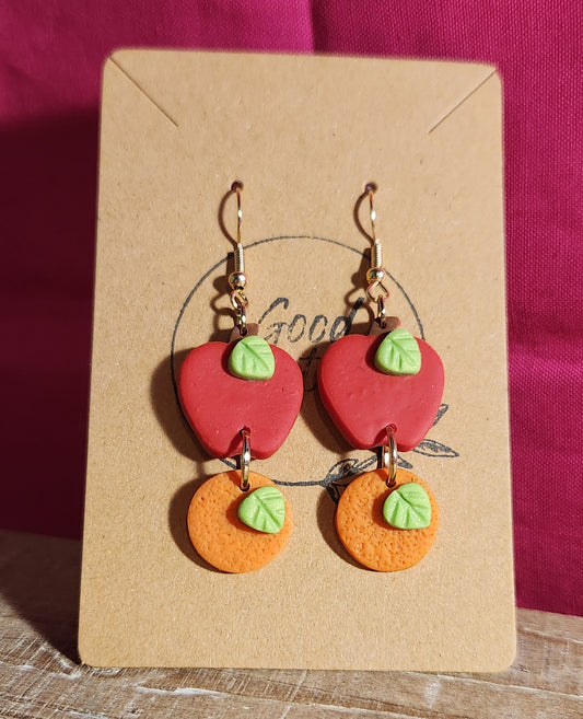 Apple Orange Earrings