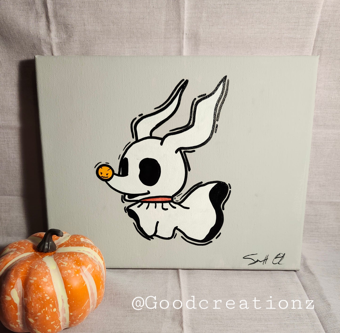 Zero Nightmare before Christmas Painting Wall Art