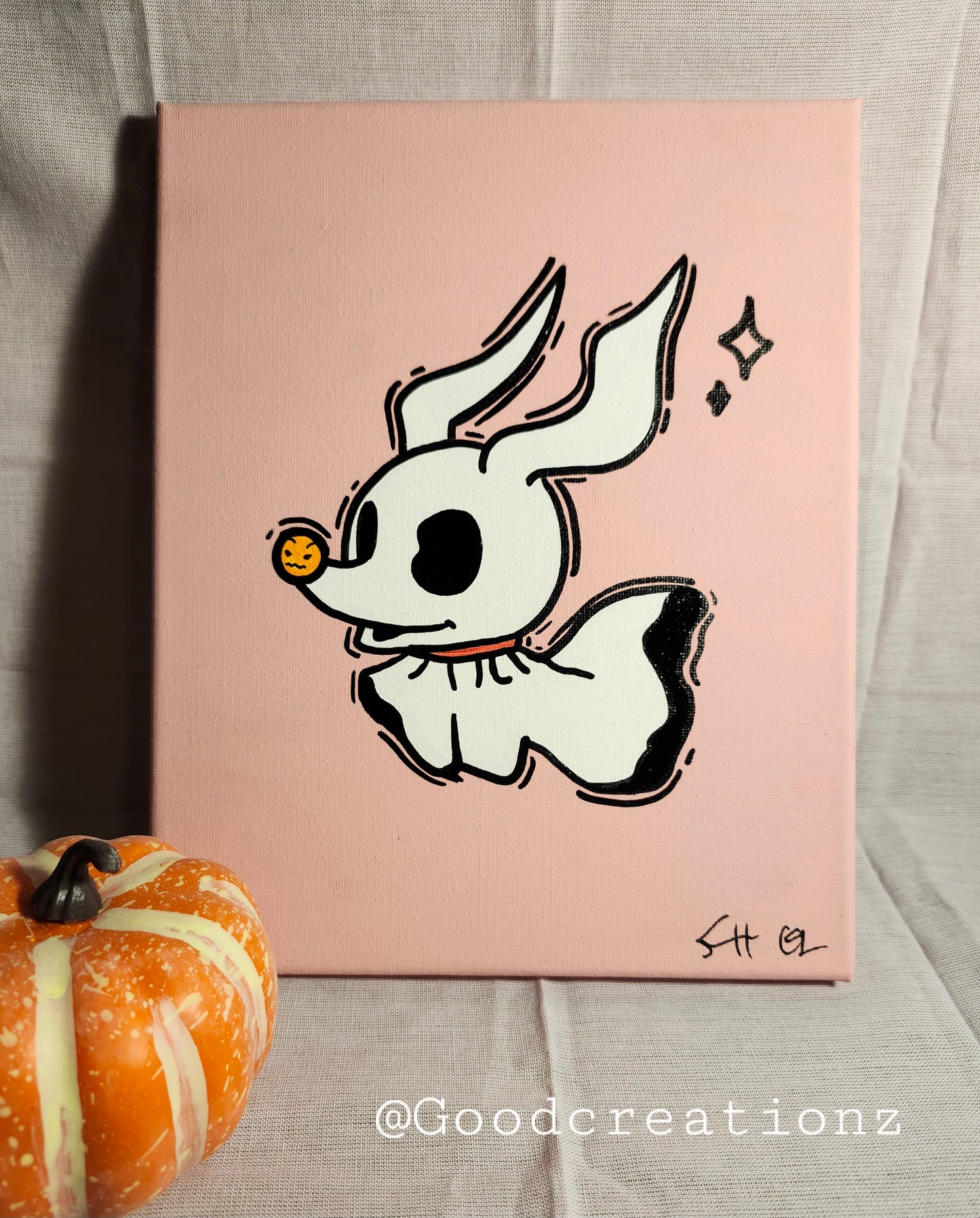 Zero Nightmare before Christmas Painting Wall Art