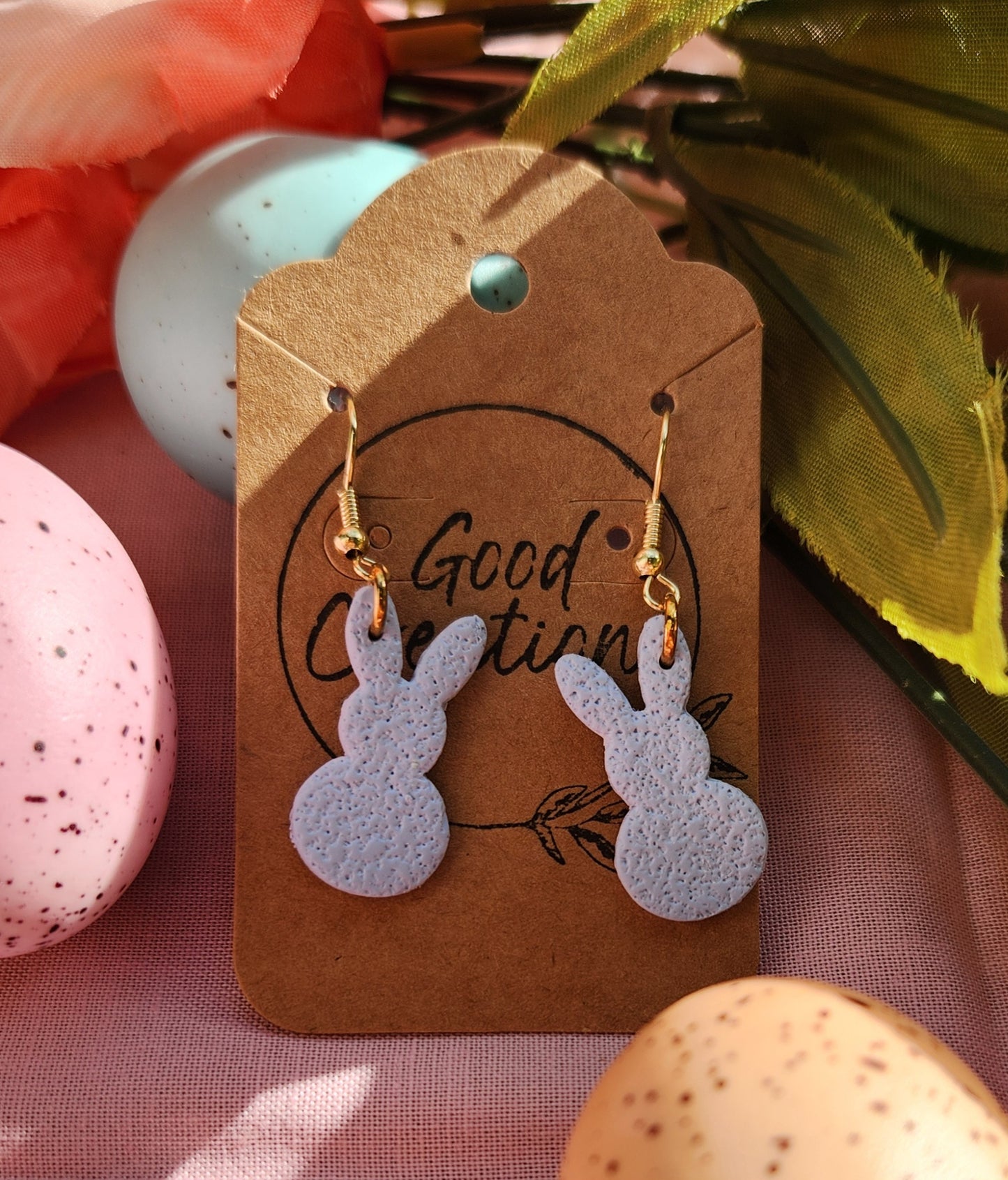 Blue Bunny Earrings