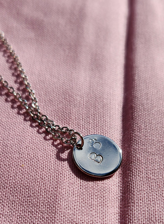 Paw Print Initial Necklace