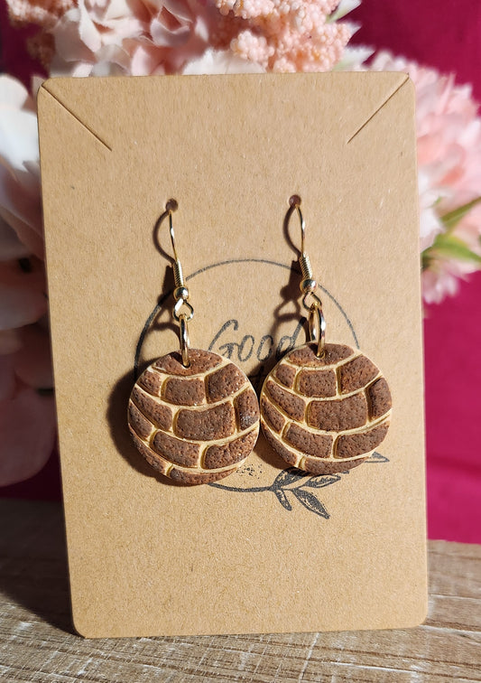 Brown Concha Earrings