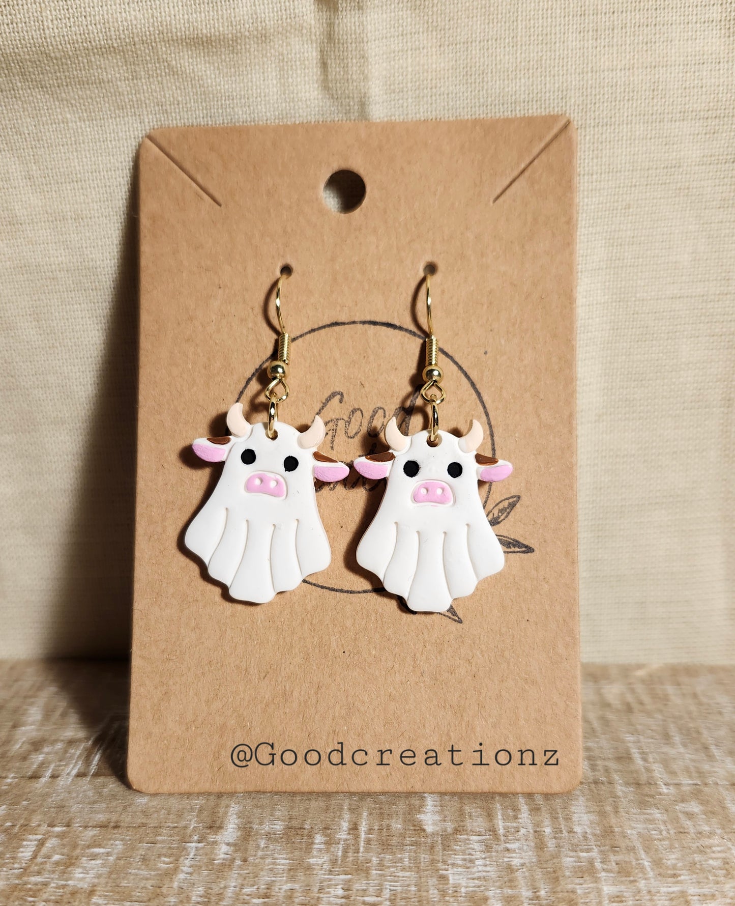 Cow Ghost Earrings