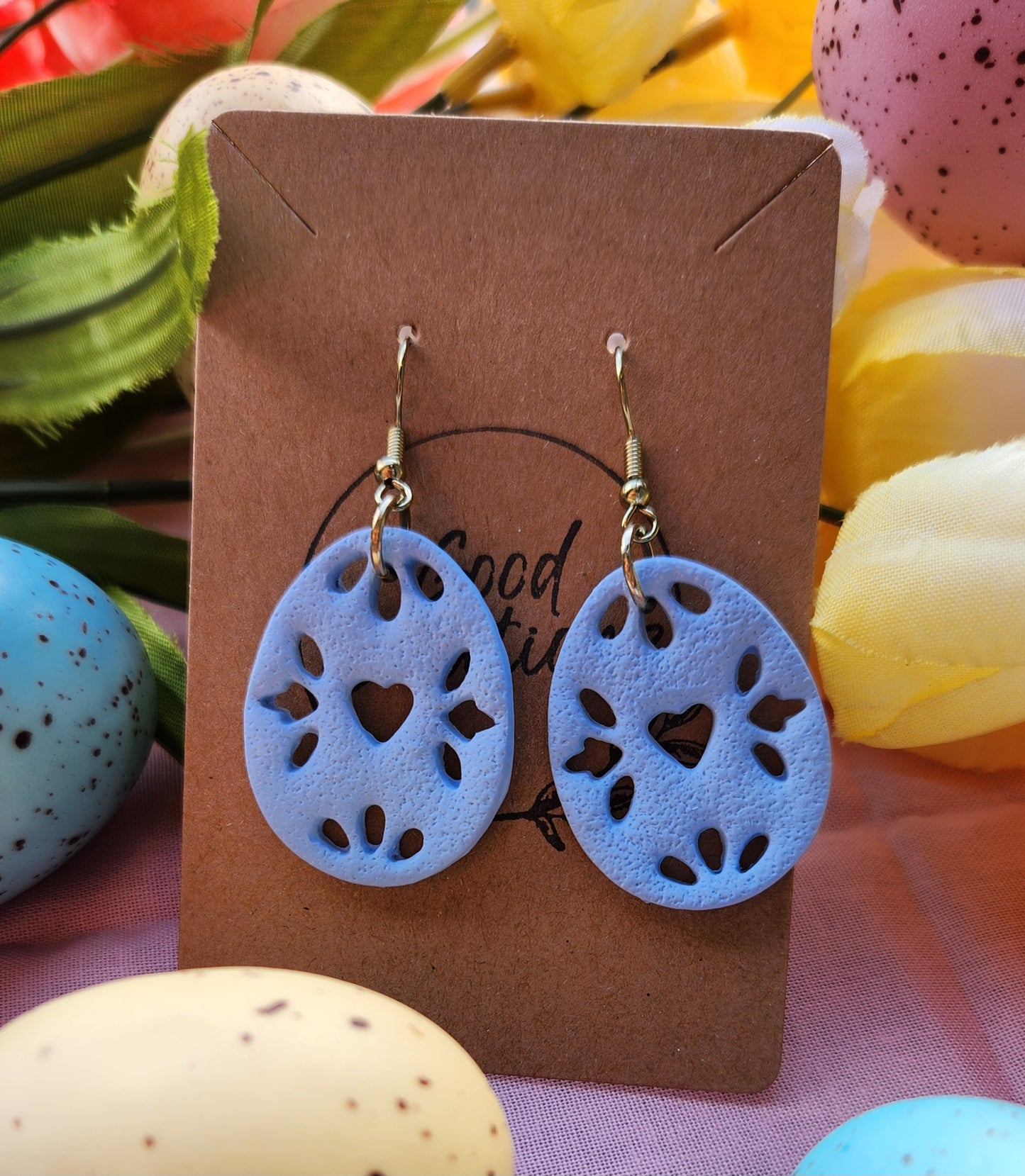 Blue Easter Egg Earrings